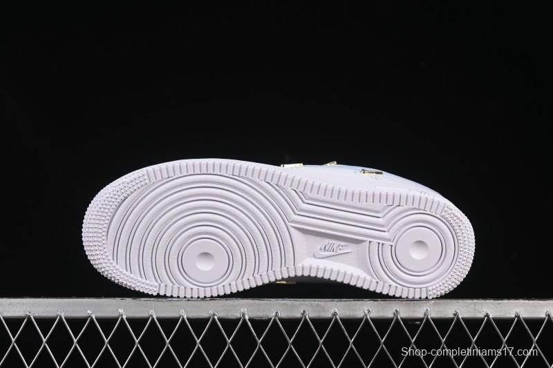 Nike Air Force 1 '07 Low Custom 2D Theme Four Hook Sky Blue Casual Sneakers - ZH0316-084