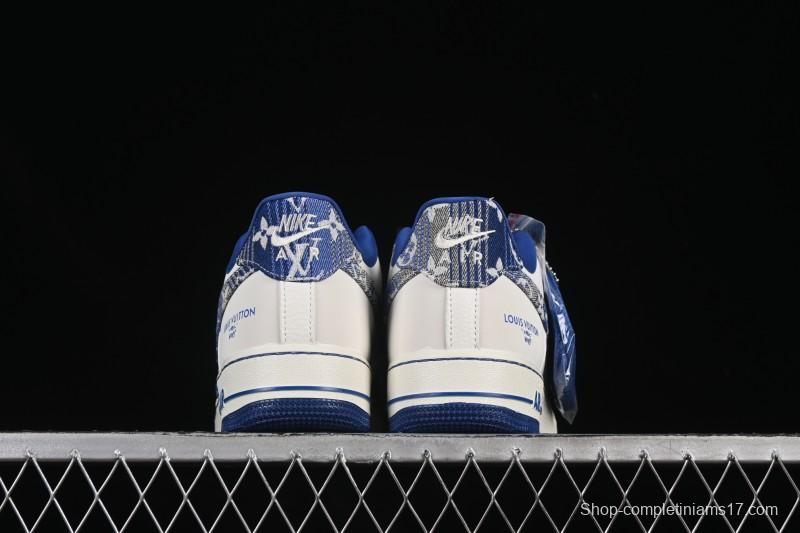 Nike Air Force 1 '07 Low LV Collaboration Gray Blue Denim Casual Sneakers - SC9207-540