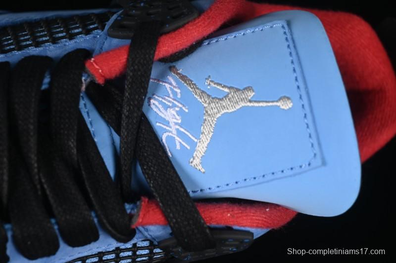 Nike Travis Scott Cactus Jack x Air Jordan 4 Retro AJ4 Collaboration Suede Blue - 308497-406