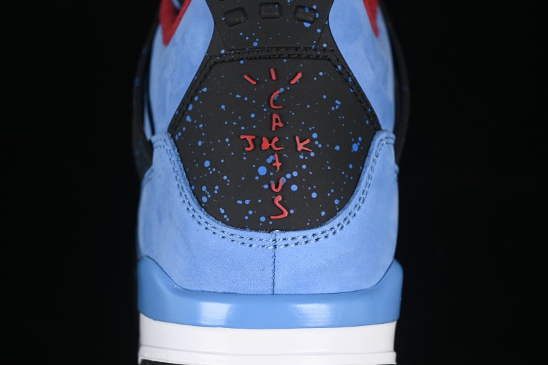 Nike Travis Scott Cactus Jack x Air Jordan 4 Retro AJ4 Collaboration Suede Blue - 308497-406