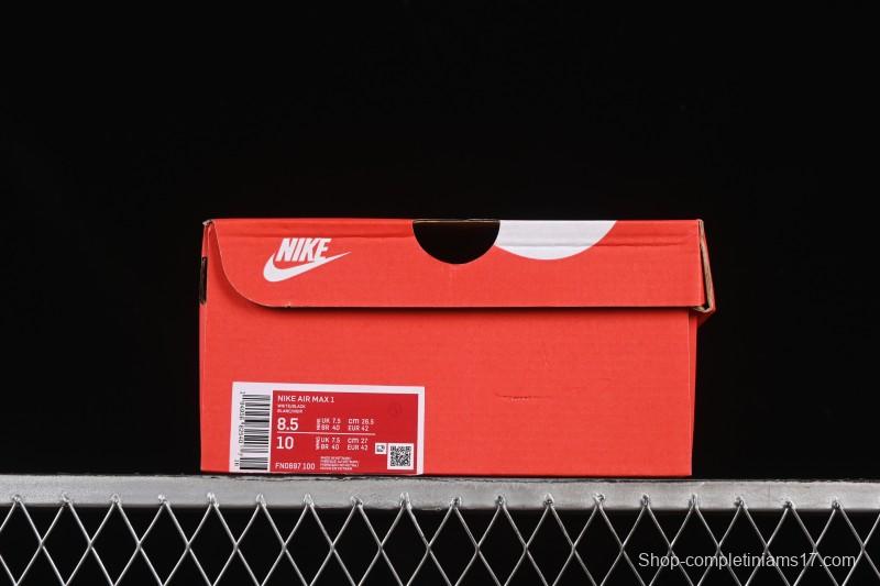 Nike Air Max 1 Retro Running Shoes with Half-Sole Air Cushion - FN0697-100