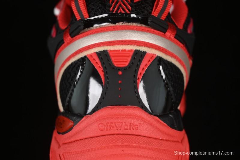 Off-White Be Right Low-Top Lifestyle Casual Shoes in Black Red