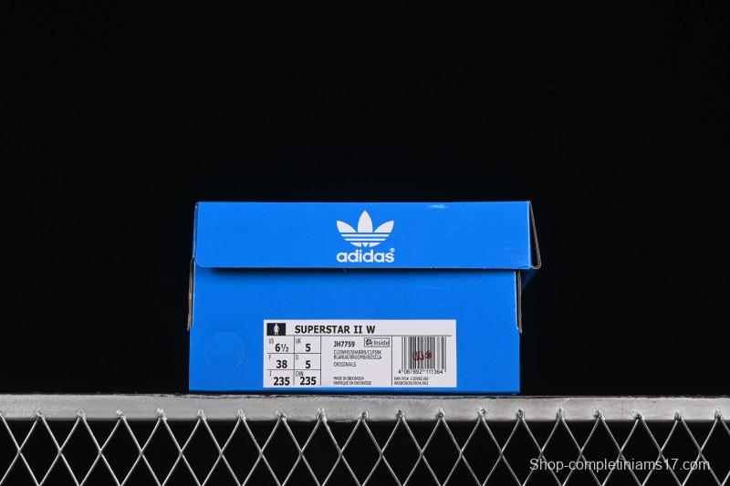 Adidas Superstar II Casual Sneakers with Shell Toe Design - JH7759