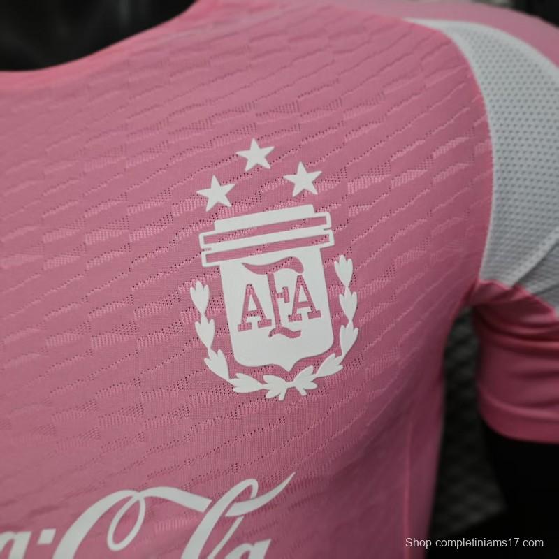 Player Version 2025 Argentina National Team Pink Training Jersey