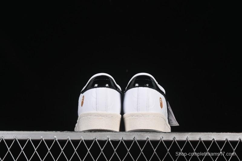 Adidas Bape Superstar Casual Sneakers with Shell Toe Design - JR2701