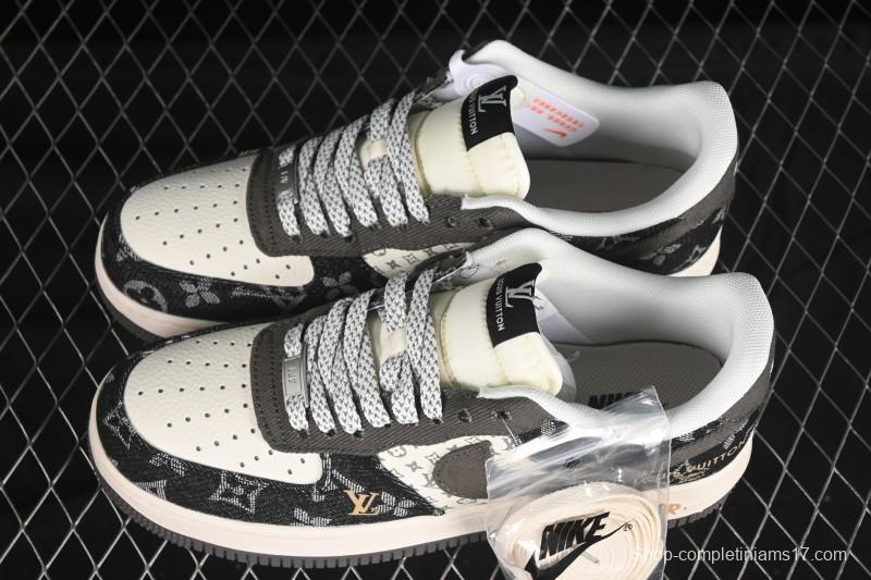 Nike Air Force 1 '07 Low LV Collaboration Black Gold Casual Sneakers - JJ2508-703