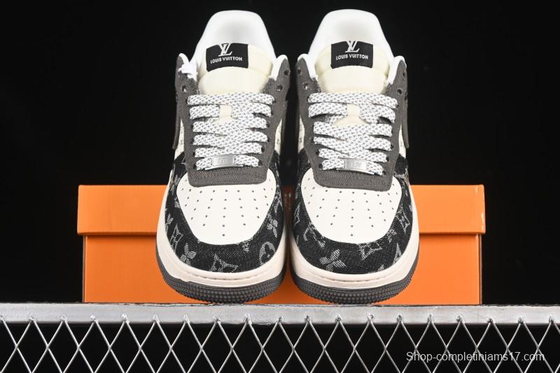 Nike Air Force 1 '07 Low LV Collaboration Black Gold Casual Sneakers - JJ2508-703