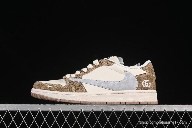 Nike Travis Scott x Fragment Design x Air Jordan 1 Low OG SP AJ1 Low Top Casual Sneakers - XS7089-603
