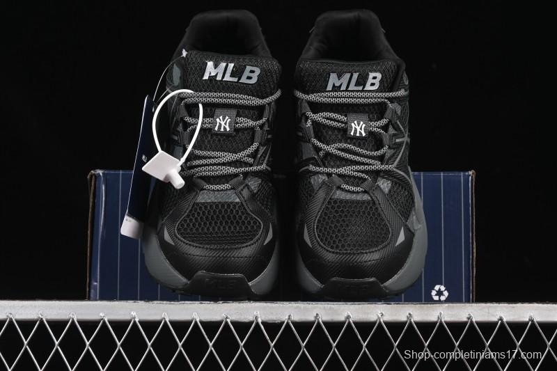 New York Yankees MLB Dome Runner Thick Sole Hollow Out Height Increasing Casual Running Shoes - 3ARND015N50BKS