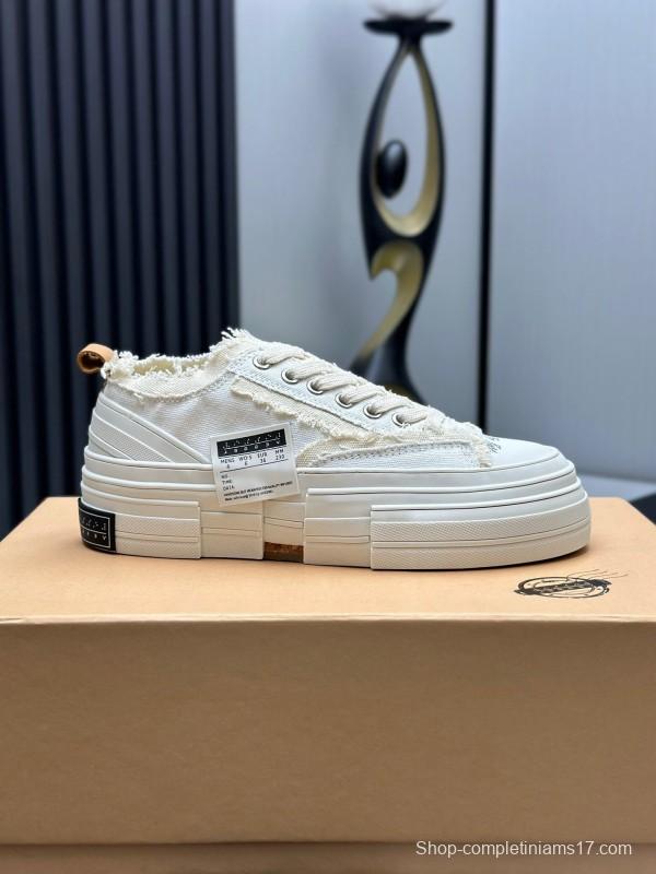 2025 Unisex XVESSEL White Canvas Plimsolls Vulcanized LY00360