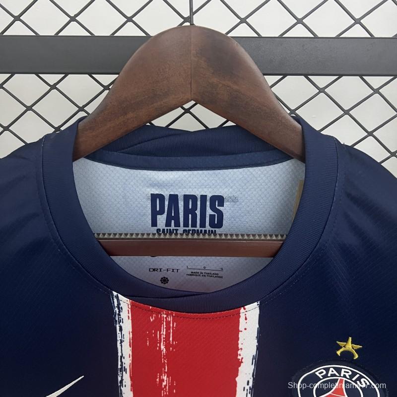 1 Star 24/25 PSG Home Jersey With 25 Champions Printing
