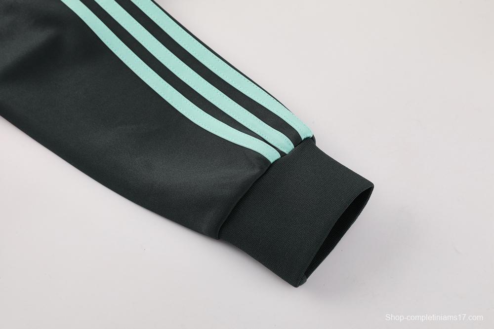 2025 Adidas Dark Grey Full Zipper Jacket +Long Pants