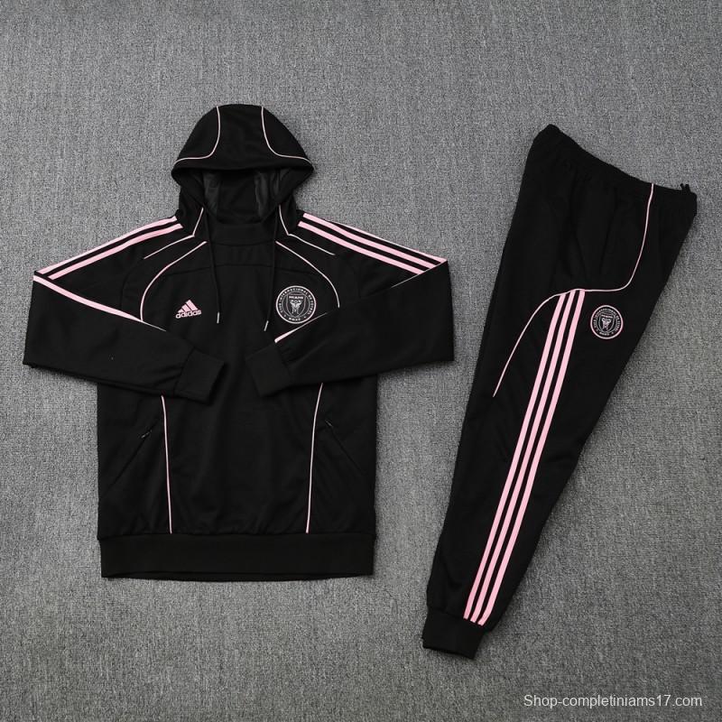 2025 Inter Miami Black Full Hoodie Zipper Jacket +Long Pants
