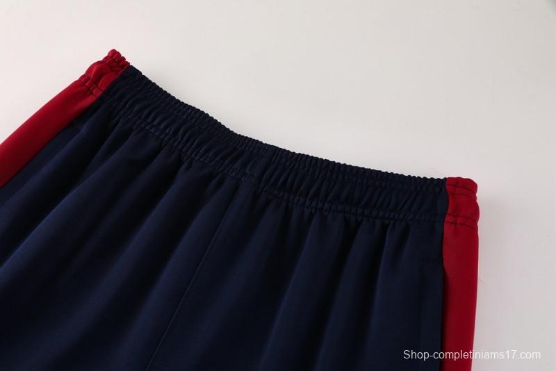 2025 Nike Navy/Red Full Hoodie Zipper Jacket +Long Pants