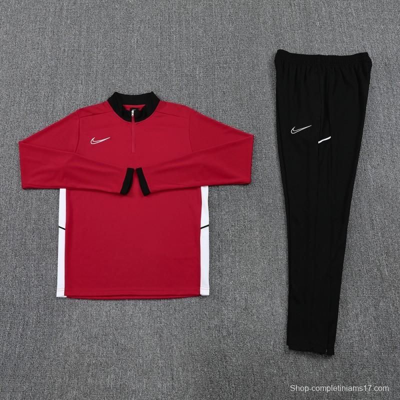 2025 Nike Red Full Hoodie Zipper Jacket +Long Pants