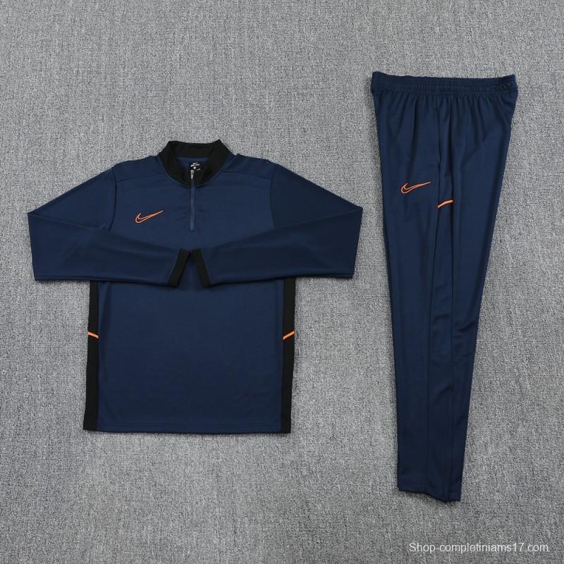 2025 Nike Navy Full Hoodie Zipper Jacket +Long Pants