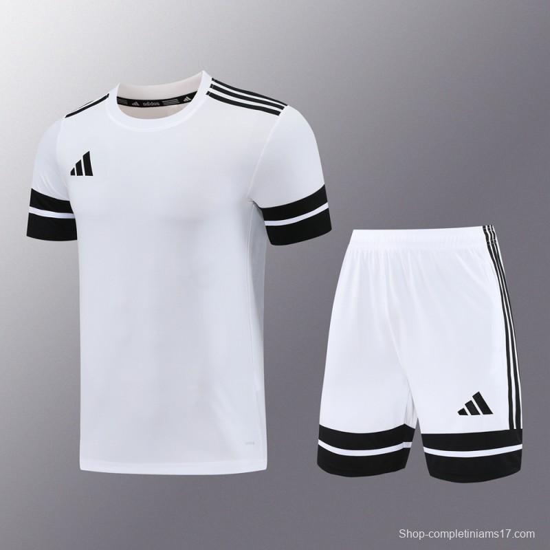 2025 Adidas White Short Sleeve Jersey+Shorts