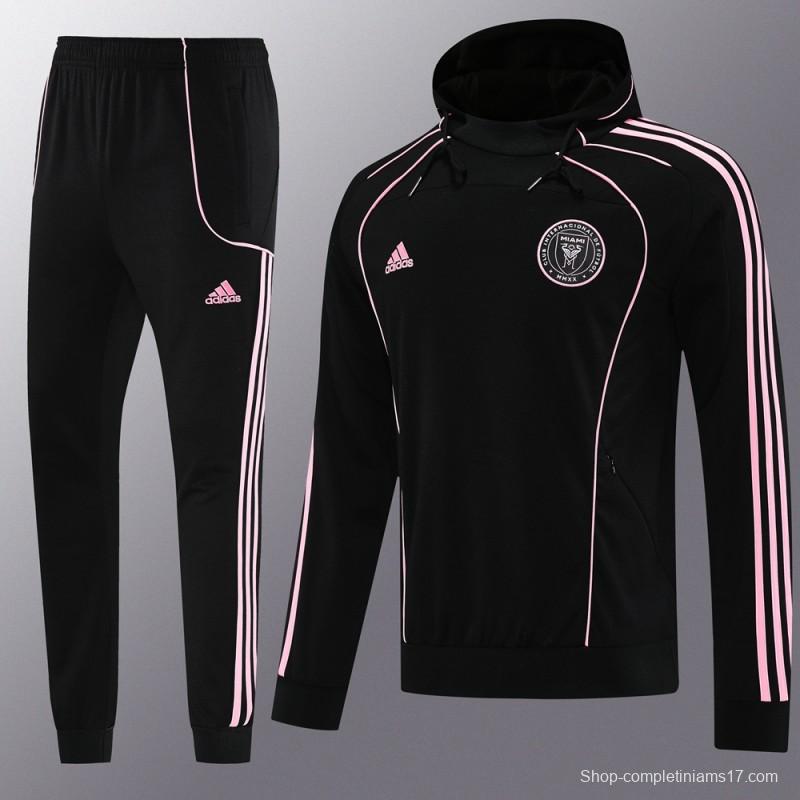 2025 Inter Miami Black Full Hoodie Zipper Jacket +Long Pants