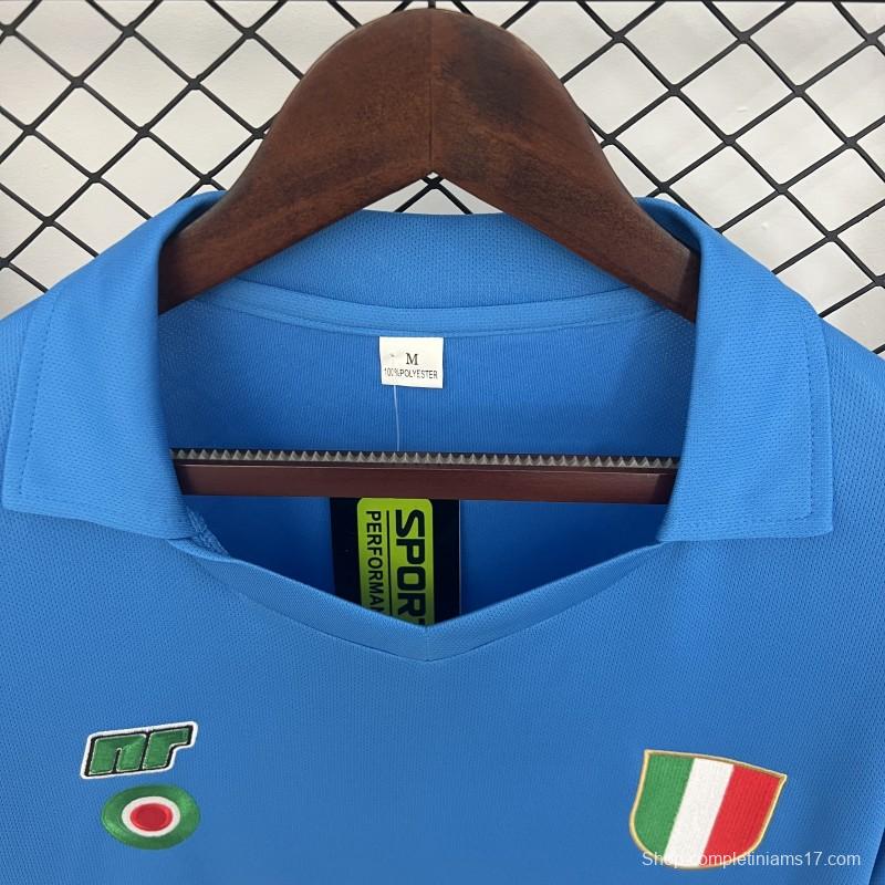 87/88 Retro Long Sleeve Napoli Home Jersey