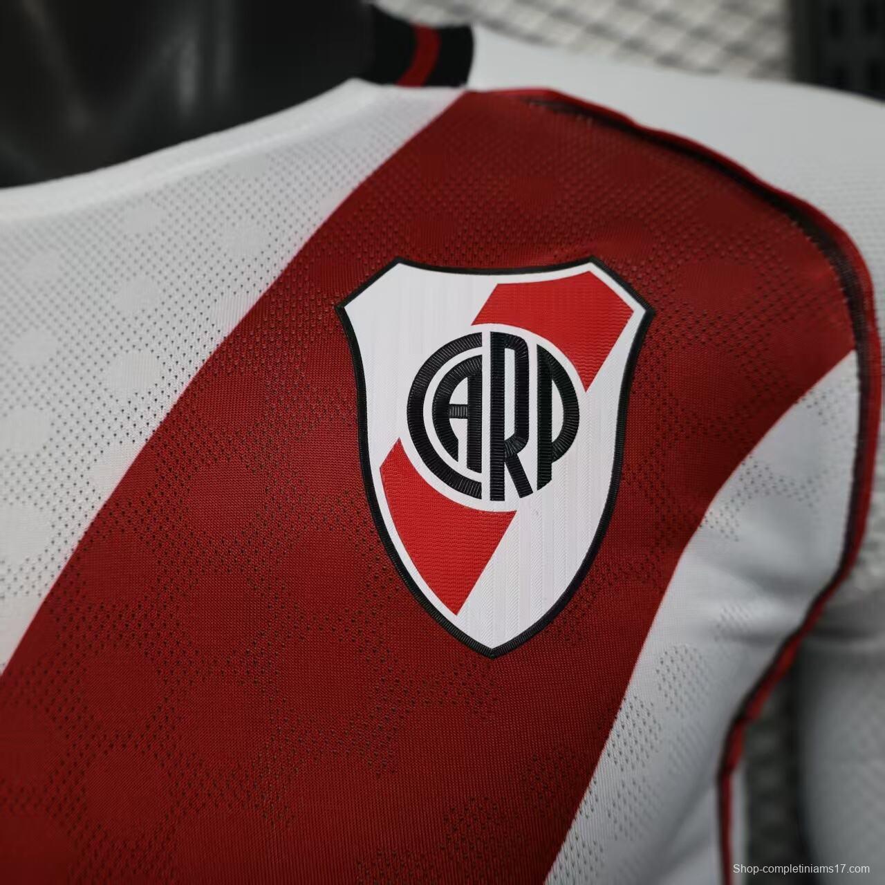 Player Version 25/26 River Plate Home Long Sleeve Jersey