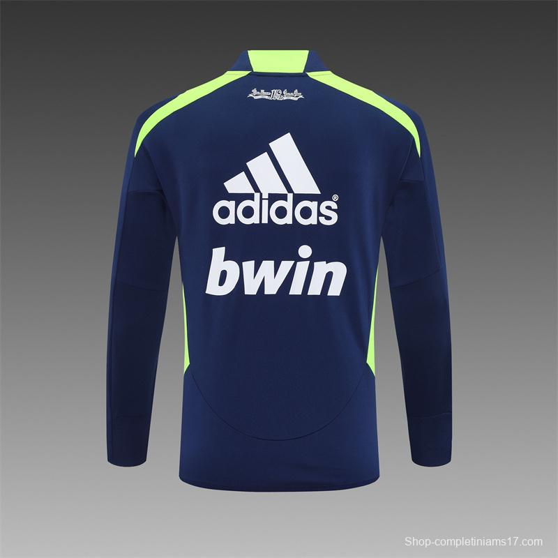 Retro 12/13 Real Madrid Royal Blue Half Zipper Jacket