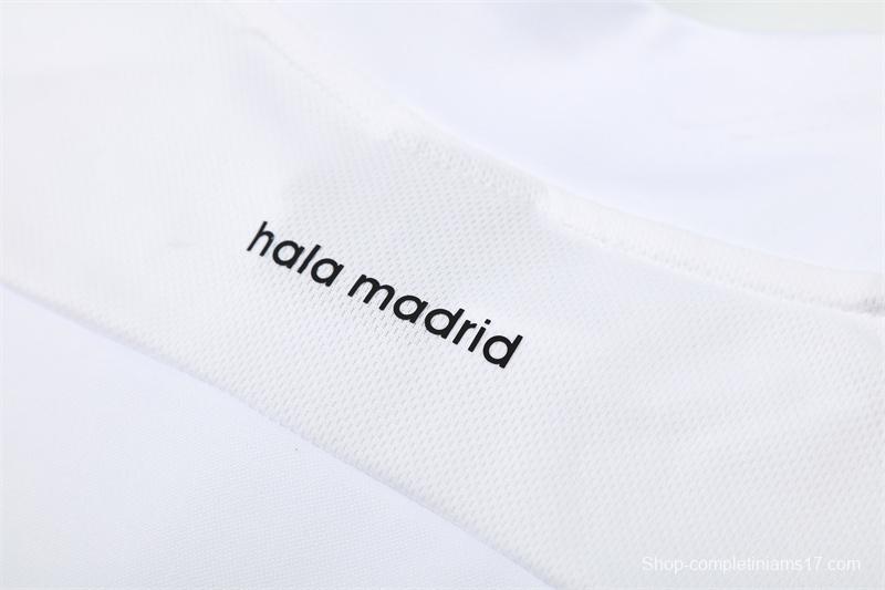 Retro 15/16 Real Madrid White Half Zipper Jacket