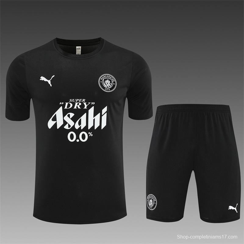 25/26 Manchester City Black with XS Short Sleeve+Soccer Shorts