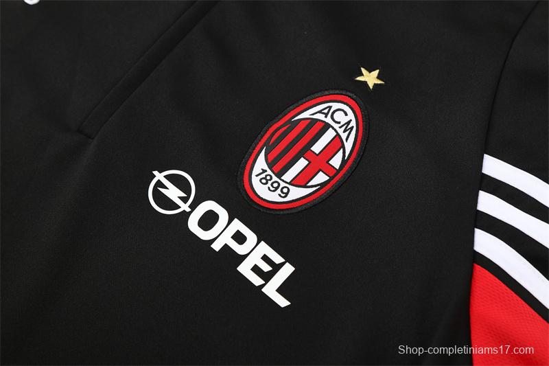 Retro 03/04 AC Milan Black Half Zipper Jacket