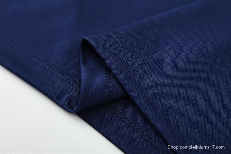 Retro 09/10 Real Madrid Royal Blue Half Zipper Jacket