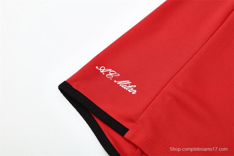 Retro 05/06 AC Milan Red Half Zipper Jacket