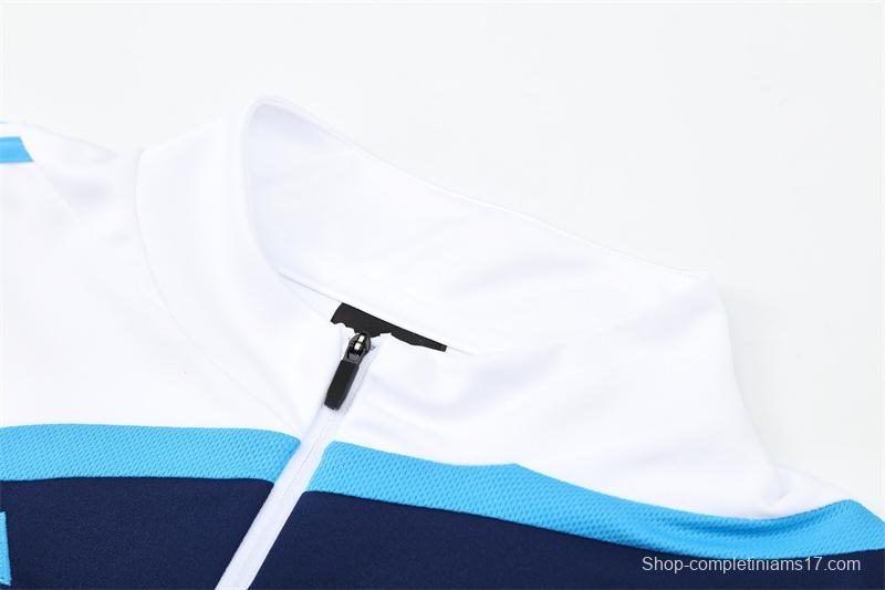 Retro 09/10 Real Madrid White Half Zipper Jacket