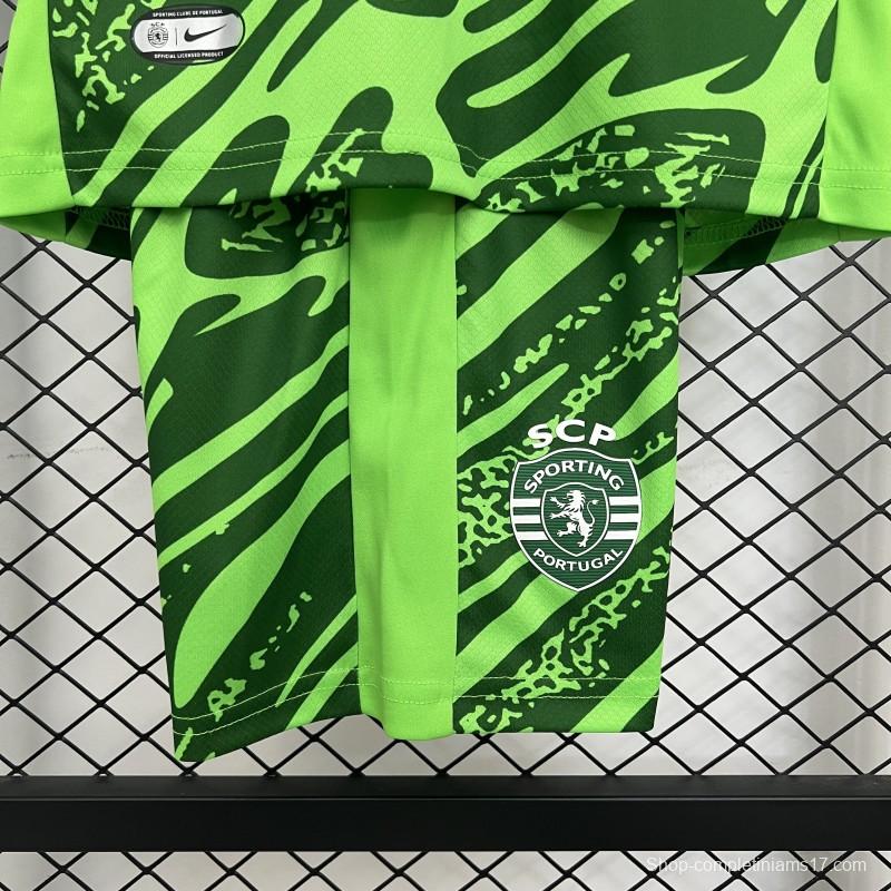 25/26 Kids Sporting Lisbon Goalkeeper Green Jersey