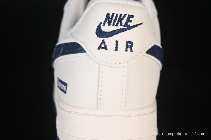 Nike Air Force 1'07 Low Supreme Co-branded Ripple Beige Blue Casual Skate Shoes - XY2025-001