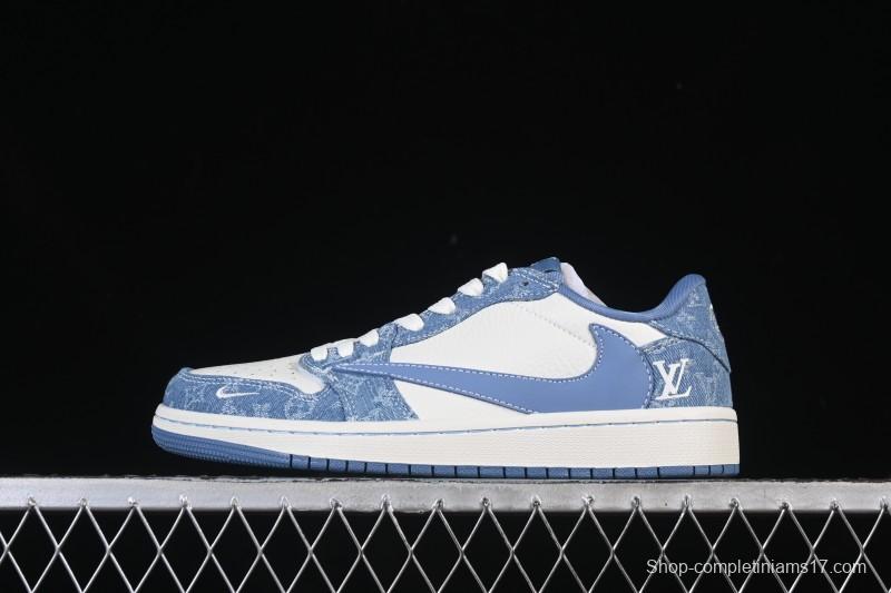 Nike Travis Scott x Fragment Design x Air Jordan 1 Low OG SP AJ1 Low-Top Casual Sneakers - SC0601-056