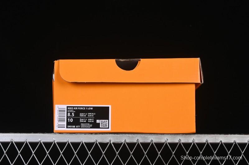 Nike Air Force 1 '07 Low LV Collaboration Gray Floral Canvas Casual Sneakers - DF0188-077