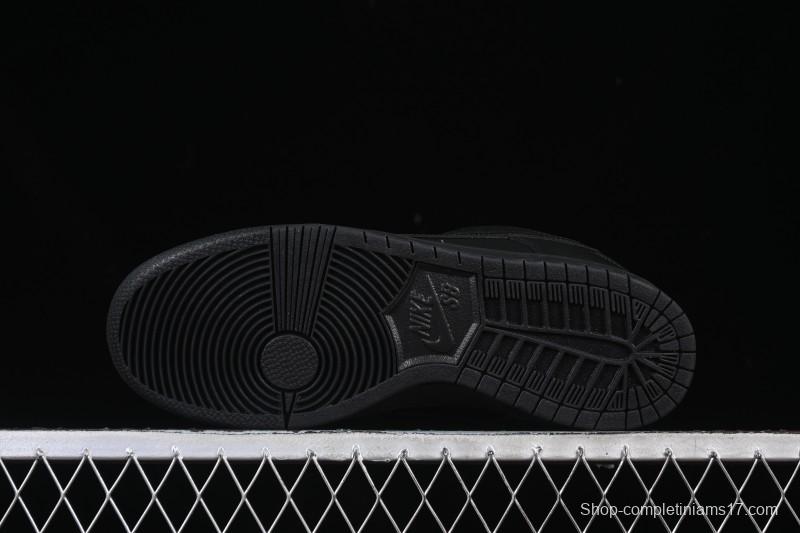 Nike SB Dunk Low Pro ISO Triple Black Skate Shoes - FJ1674-001