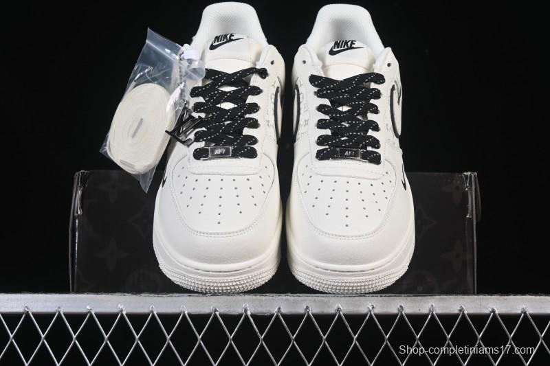 Nike Air Force 1 '07 Low LV Collaboration Off-White Small Swoosh Casual Sneakers - CS5288-035