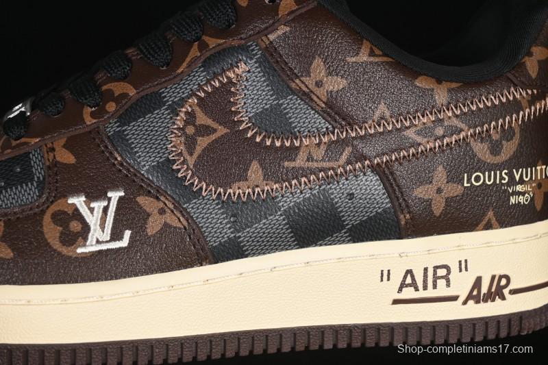Nike Air Force 1 '07 Low LV Collaboration Coffee Gray Casual Sneakers - SC0601-563