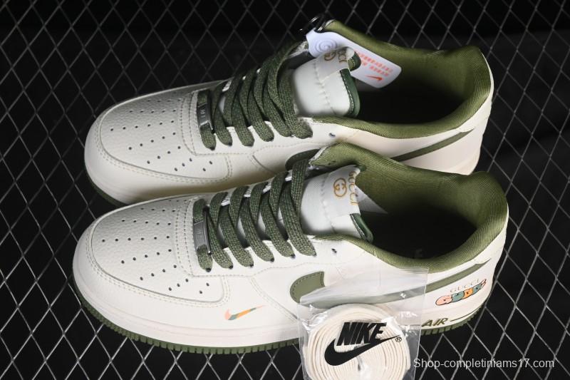 Nike Air Force 1'07 Low Gucci Collaboration Military Green Multi-Color Low-Top Casual Sneakers - XX3168-211