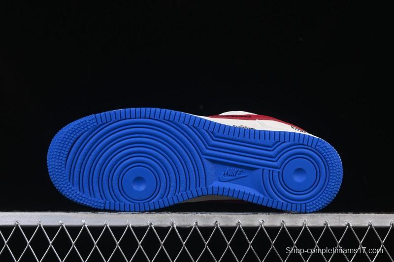 Nike Air Force 1 '07 Low NBA Collaboration Clippers Blue Red Casual Sneakers - QW5606-274