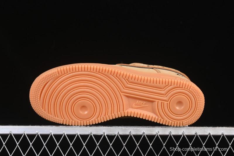 Nike Air Force 1 '07 Low LV Collaboration Wheat Print Casual Sneakers - DK0188-082