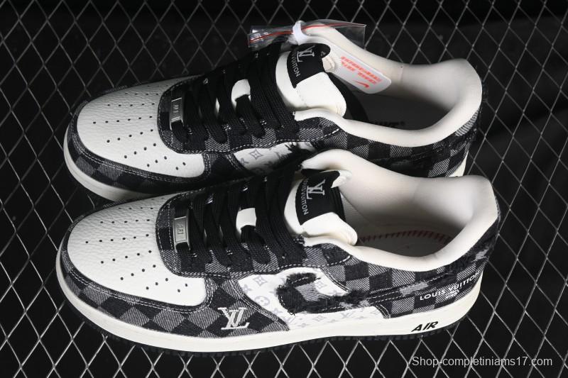 Nike Air Force 1 '07 Low LV Collaboration White Black Casual Sneakers - YF9511-817