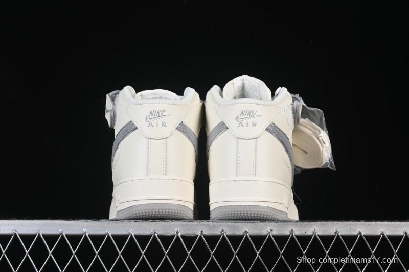 Nike Air Force 1 Mid Light Gray Two-Tone Sole All-Star Starry Sky Mid-Top Casual Skate Shoes - XL0236-232