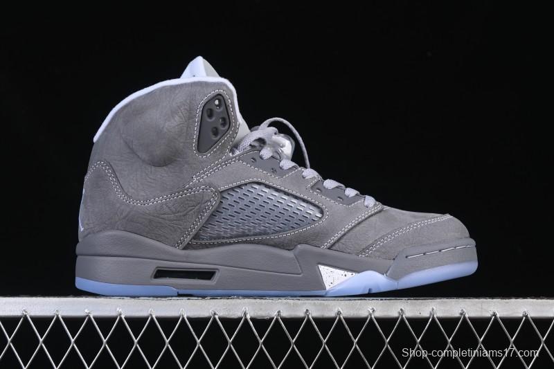 Nike Air Jordan 5 Retro Basketball Shoes with Wolf Grey Design - DD0587-002