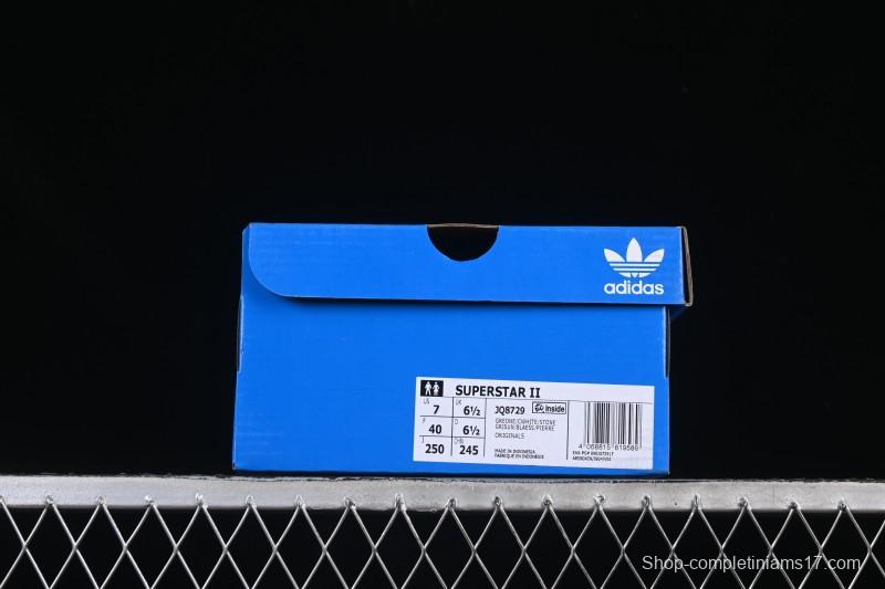 Adidas Superstar II J Casual Sneakers with Shell Toe Design - JQ8729