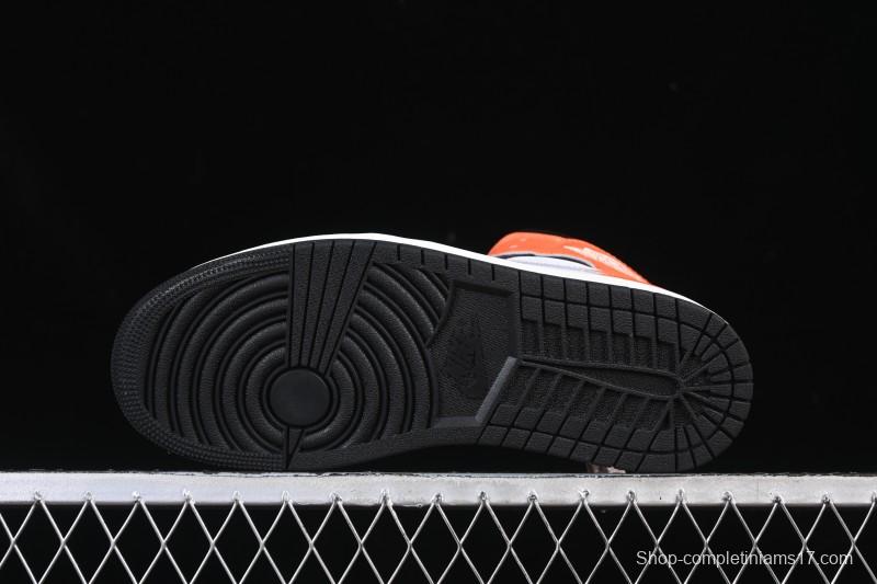 Nike Air Jordan 1 Mid AJ1 Black White Orange - DQ8426-801