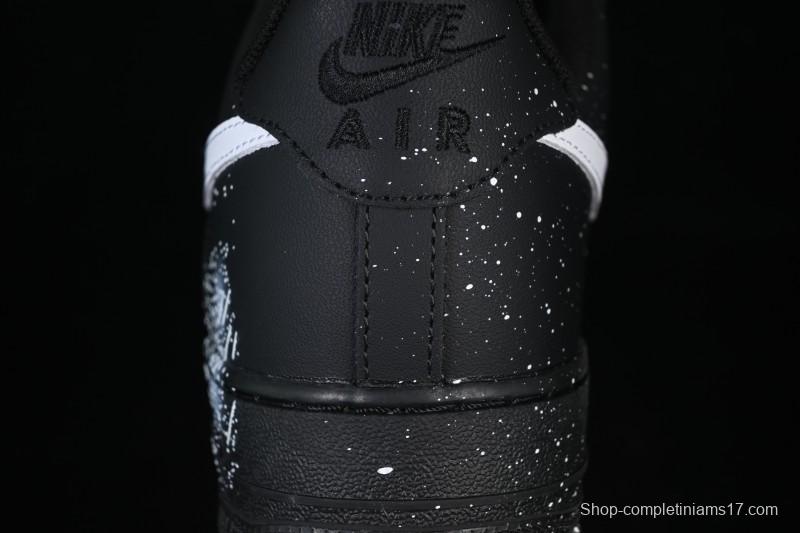 Nike Air Force 1'07 Low Two-Dimensional Theme Black Space Casual Sneakers - ZH0316-101