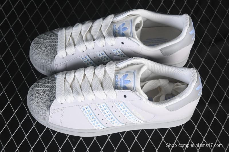 Adidas Superstar II J Casual Sneakers with Shell Toe Design - JQ8729