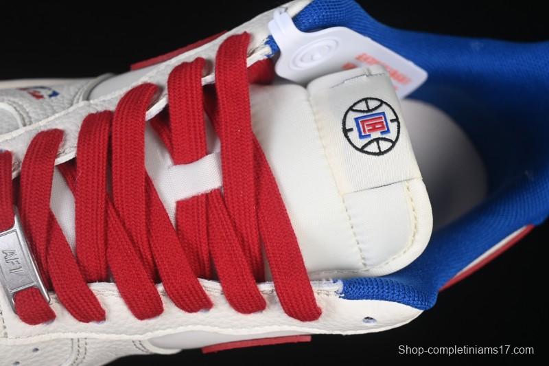 Nike Air Force 1 '07 Low NBA Collaboration Clippers Blue Red Casual Sneakers - QW5606-274