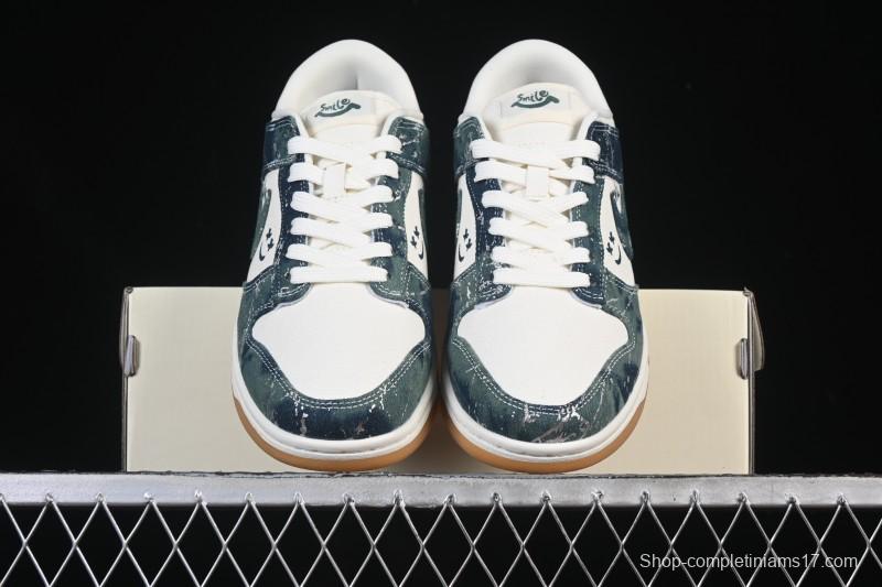 Nike SB Dunk Low Military Green Woven Custom Low-Top Casual Skate Shoes - SC0601-464